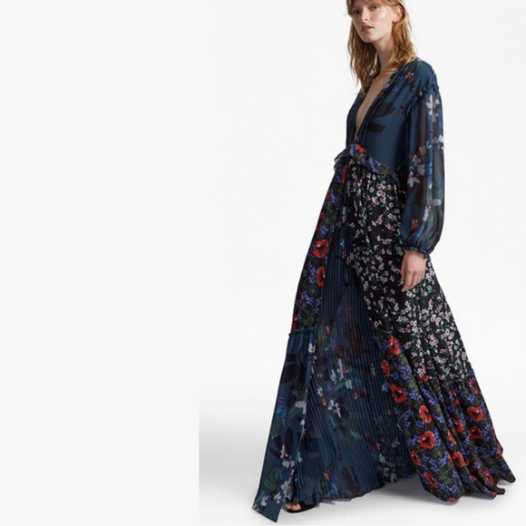 French Connection Dresses & Skirts - French Connection Celia mix V Neck Floral Maxi s8